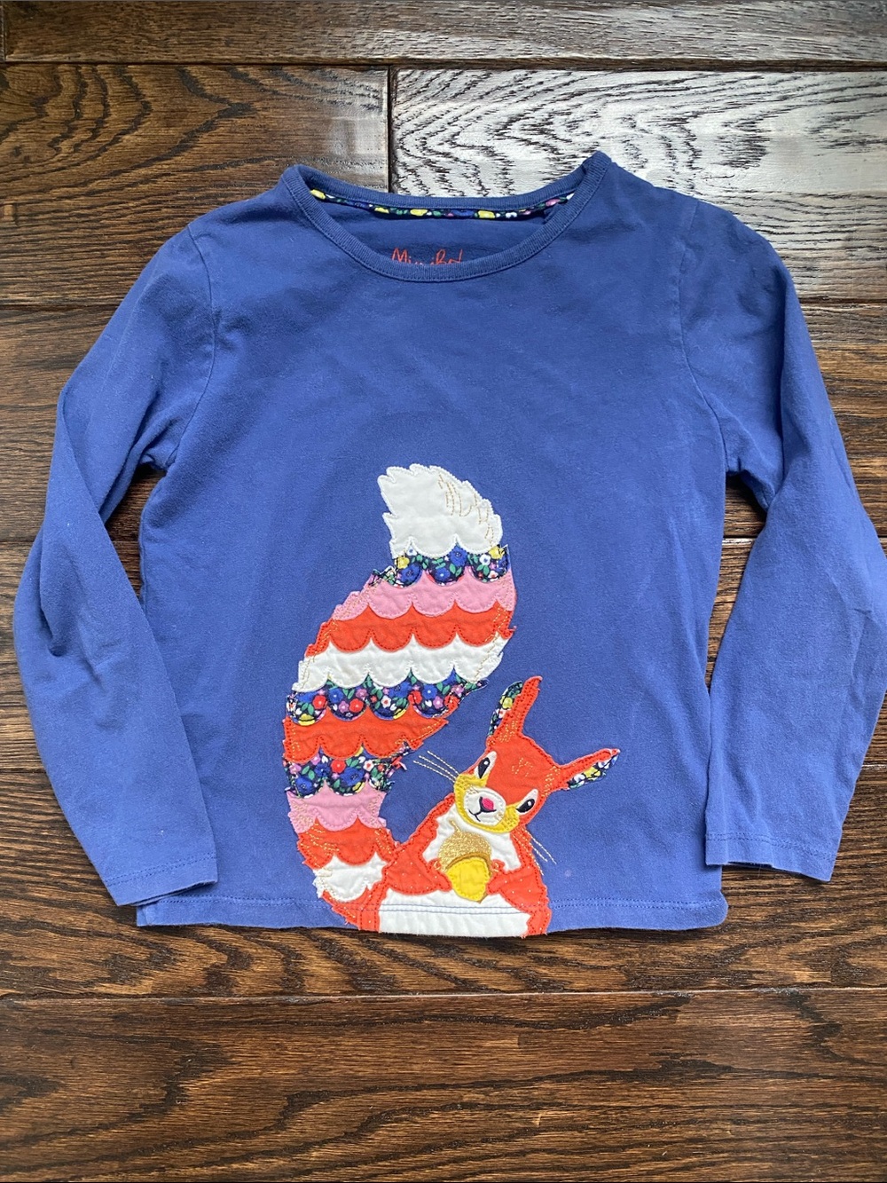 Mini Boden Squirrel Appliqué Shirt
